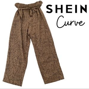 Shein Curve Cropped Pants - Animal Print